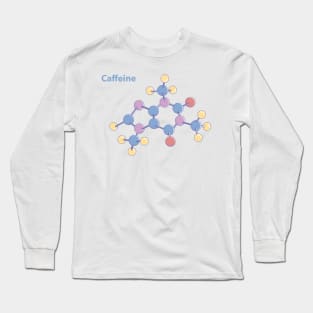 Abstract caffeine molecule vector model Long Sleeve T-Shirt